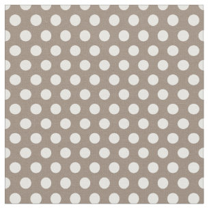 Mocha Brown Polka Dots Stof