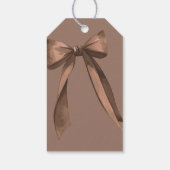 Mocha Brown She's Tying The Knot Boog Bruidsfeest Cadeaulabel (Achterkant)