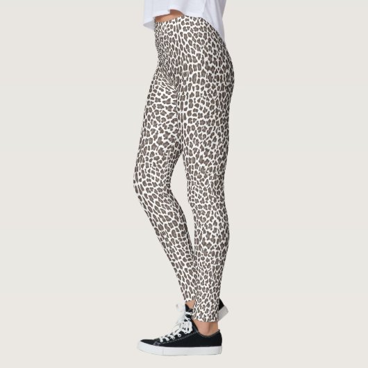 Mocha Brown Soft Animal Print Women's Leggings (Links)