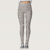 Mocha Brown Soft Animal Print Women's Leggings (Voorkant)