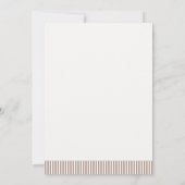 Mocha Brown Stripe Lace Doily Wedding Thank You Bedankkaart (Achterkant)