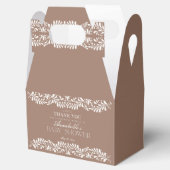 Mocha Brown Talavera Fiesta Baby shower Dessert Bedankdoosjes (Geopend)