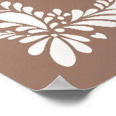 Mocha Brown Talavera Fiesta Baby shower Welkom Poster (Hoek)