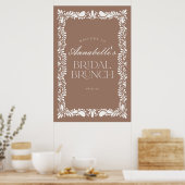 Mocha Brown Talavera Fiesta Bruids Brunch Welkom Poster (Keuken)