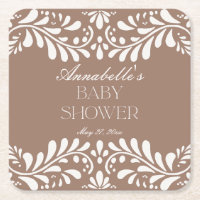 Mocha Brown Talavera Spaans Fiesta Baby shower