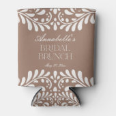 Mocha Brown Talavera Spaanse Fiesta Bruidsbrunch Blikjeskoeler (Voorkant)