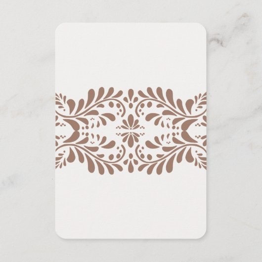 Mocha Brown Talavera Tegel Details Kaart Insert (Achterkant)