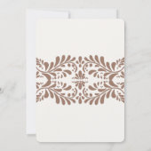 Mocha Brown Talavera Tegel Fiesta Baby shower Kaart (Achterkant)