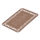 Mocha Brown Talavera Tegel Fiesta Save the Date Magneet (Linkerzijde)