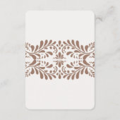 Mocha Brown Talavera Tegel Luier Raffle Insert Informatiekaartje (Achterkant)