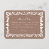 Mocha Brown Talavera Tegel Share Recept Invoegen Informatiekaartje (Voorkant)