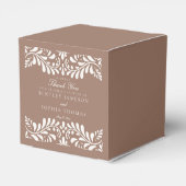 Mocha Brown Talavera Tegel Style Fiesta Wedding Bedankdoosjes (Achterkant)