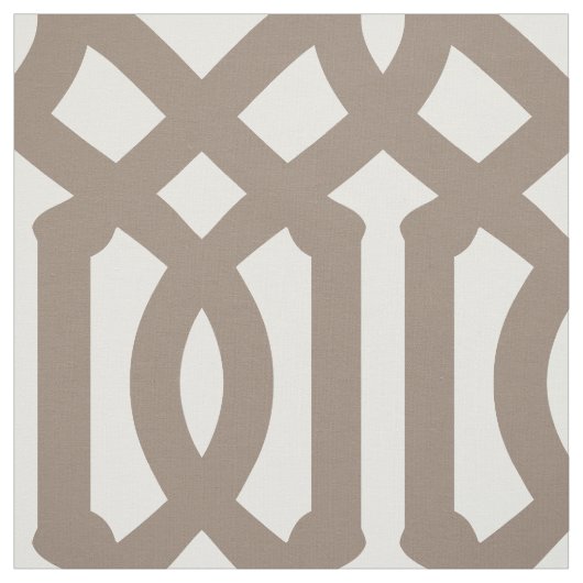Mocha Brown Trellis Grote Schaal Stof (Swatch)