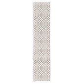 Mocha Brown Trellis Korte Tafelloper (Voorkant)