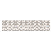 Mocha Brown Trellis Korte Tafelloper (Horizontaal)