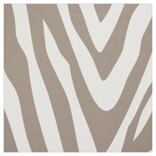 Mocha Brown Zebra Print Grote Schaal Stof (Swatch)