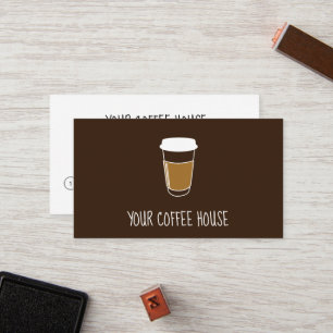 Mocha bruin bewerkbare Coffee House Stamp Klantenkaartje