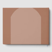 Mocha Bruin Bloemboog Huwelijk Gastenboek (Achterkant)