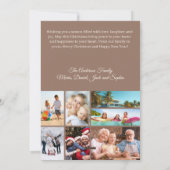 Mocha bruin crème boog foto jaar review kerst feestdagenkaart (Achterkant)