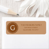 Mocha Bruin Gedempt Monogram Douane Monogram Etiket (Insitu)