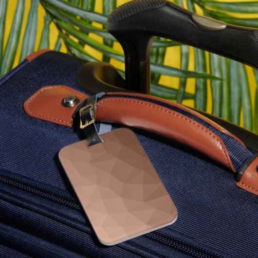 Mocha bruin geometrisch gaas modern patroon bagagelabel (Voorkant Insitu 1)