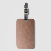 Mocha bruin geometrisch gaas modern patroon bagagelabel (Voorkant (verticaal))