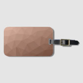 Mocha bruin geometrisch gaas modern patroon bagagelabel (Voorkant (horizontaal))