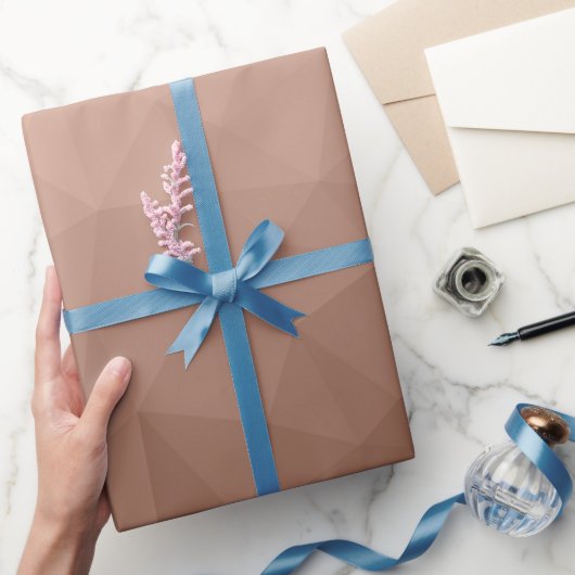 Mocha bruin geometrisch gaas modern patroon cadeaupapier (Geschenken)