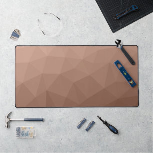 Mocha Bruin geometrisch mesh modern patroon Bureaumat