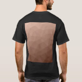 Mocha Bruin geometrisch mesh modern patroon T-shirt (Achterkant)