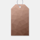 Mocha Bruin geometrisch mesh patroon Monogram Cadeaulabel (Achterkant)