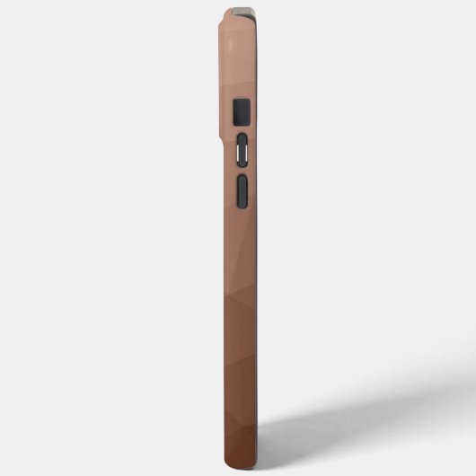 Mocha Bruin geometrisch mesh patroon Monogram Case-Mate iPhone Case (Achterkant / Links)