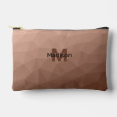Mocha Bruin geometrisch mesh patroon Monogram Etui (Voorkant)