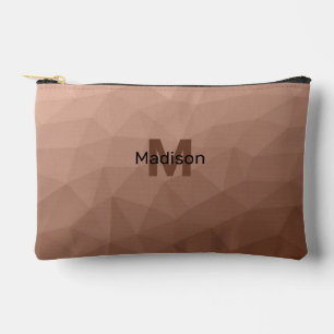 Mocha Bruin geometrisch mesh patroon Monogram Etui