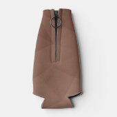 Mocha bruin geometrisch mesh patroon Monogram Flesjeskoeler (Achterkant)