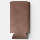 Mocha bruin geometrisch mesh patroon Monogram Seltzer Blikjeskoeler (Achterkant)