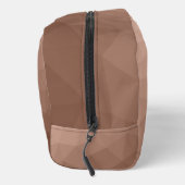 Mocha Bruin geometrisch mesh patroon Monogram Toilettasje (Rechts)