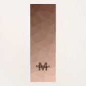 Mocha Bruin geometrisch mesh patroon Monogram Yogamat (Voorkant)