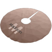 Mocha bruin geometrisch meshpatroon Monogram Kerstboom Rok (Gekanteld)