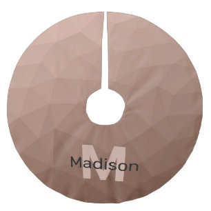 Mocha bruin geometrisch meshpatroon Monogram Kerstboom Rok