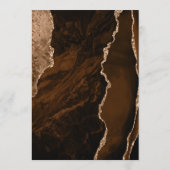Mocha Bruin Goud Tannine Huwelijksmenu Menu (Achterkant)