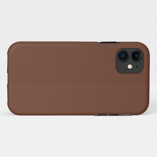 Mocha Bruin Stevige Kleur | Klassiek | Elegant Case-Mate iPhone Case (Achterkant (horizontaal))