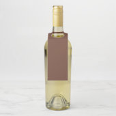Mocha Bruin Stevige Kleur | Klassiek | Elegant Flessenhanger (Op fles)