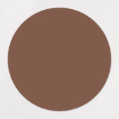 Mocha Bruin Stevige Kleur | Klassiek | Elegant Labels (Design 1)