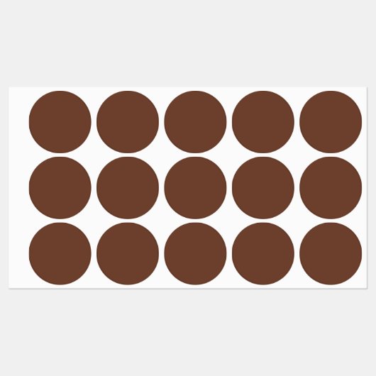 Mocha Bruin Stevige Kleur | Klassiek | Elegant Labels (Vel)