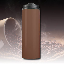 Mocha Bruin Stevige Kleur | Klassiek | Elegant Thermosbeker
