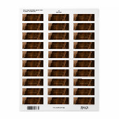 Mocha Bruine Agate Script Trouw Retouradres Etiket (Full Sheet)