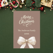 Mocha bruine crème strik Kerstmis