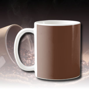 Mocha Bruine Effen Kleur Klassiek Elegant Koffiemok