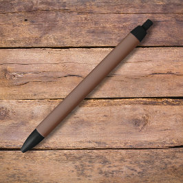 Mocha Bruine Effen Kleur | Klassiek | Elegant Zwarte Inkt Pen